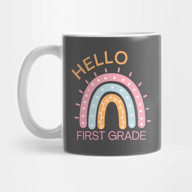 Hello First Grade Boho Rainbow Back to School by MalibuSun